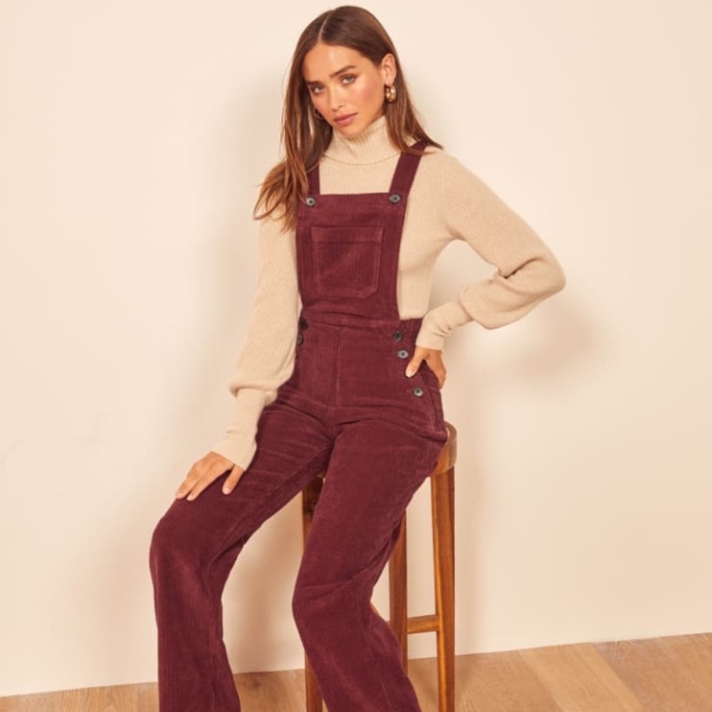 Reformation burgundy Baldwin overall
